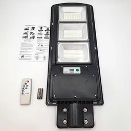 Ліхтар вуличний акумуляторний світильник 30000mAh з пультом на сонячній батареї LED Solar Street Light 375W UKC 7780 - мініатюра 2