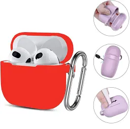 Чохол для навушників BeCover Silicon для Apple AirPods (3nd Gen) Red (707186) - мініатюра 3
