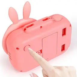 Фотокамера-генератор мильних бульбашок 9996 Children's camera Rabbit / Pink - мініатюра 2