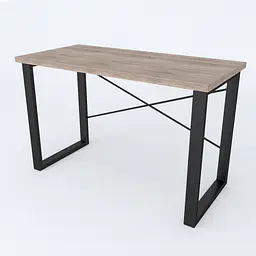 Письмовий стіл Ferrum-decor Драйв 750x1000x600 Чорний метал ДСП Дуб Сонома Трюфель 16 мм (FRD-103091) - мініатюра 4