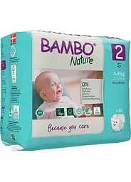ЕКО підгузки Bambo Nature Mini 2 (3-6 кг), 30 шт. Bambo Nature (19252) - мініатюра 2
