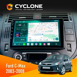 Штатна магнітола Ford C-Max 2003-2008 Cyclone C9-013 4x64 DSP 4G Cyclone (НФ-00007215)
