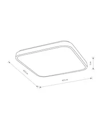 Світильник стельовий Nowodvorski 10991 Agnes Square LED Pro 1x32W 3000K 2900Lm IP44 білий - мініатюра 6