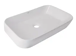 Раковина накладна Qtap Scorpio 550x390x120 White з донним клапаном QT14112243WN48463