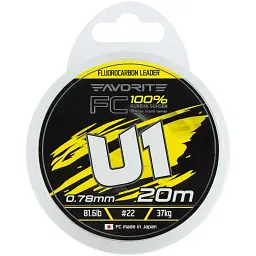 Флюорокарбон Favorite U1 FC 20 м 22/0.78 мм 81.6 lb/37.0 кг - мініатюра 2