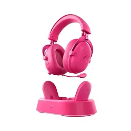 Ігрові бездротові навушники Mchose V9 Turbo+ / Три режими підключення / Pink - мініатюра 2