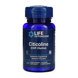 Цитиколін (ЦДФ-холін) Life Extension 60 вегетаріанських капсул