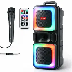 Портативна колонка XO F55 Boat Double 20W Bluetooth 5.0 RGB караоке мікрофон + пульт