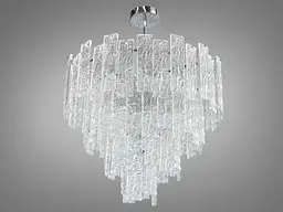 Люстра стельова Diasha 818/600CH 10 E14, хром, скло, сучасний стиль, висота 75 см, діаметр 60 см