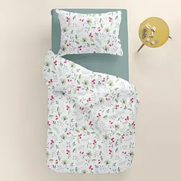 Дитяча постільна білизна Cosas SUMMER FLOWERS 110х140см (FlowersMeadowGreenRose_104Ashmint_140) - мініатюра 2