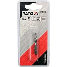 Свердло-мітчик Yato М5х0.8 мм HSS М2 HEX-1/4 l=41/7 мм (YT-44842) - мініатюра 3