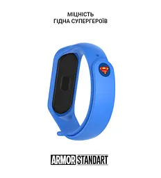 Ремінець ArmorStandart Superhero Edition для Xiaomi Mi Band 7/6/5 Superman Blue (ARM57074) - мініатюра 3