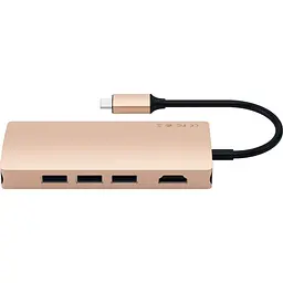 Адаптер Satechi Aluminum Type-C Multi-Port Adapter 4K with Ethernet V2 Gold (ST-TCMA2G) - мініатюра 4