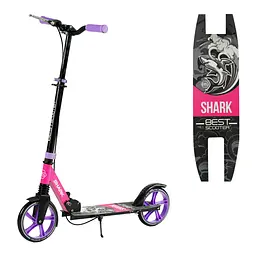 Самокат Best Scooter 77-99.5х53х15 см Чорно-рожевий 000283557 - мініатюра 2