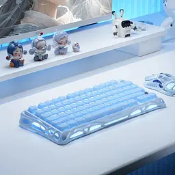 Клавіатура GravaStar Mercury K1 80 keys Kailh Cherry Pink EN BT/WL/USB Ice Blue (GSK1_BLU) - мініатюра 7