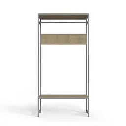 Вішалка модульна підлогова Ferrum-decor Треліс 14 180x90x38 сірий ДСП Дуб Сонома 16мм (FRD-104358)