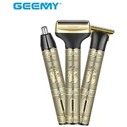 Чоловічий тример 3 в 1 Geemy GM-8045 для бороди вусів носа та тіла - мініатюра 2