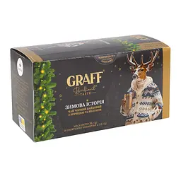 Чай чорний байховий Graff Winter story з корицею та яблуком у пакетиках 36 г (20 шт. х 1.8 г) - мініатюра 3