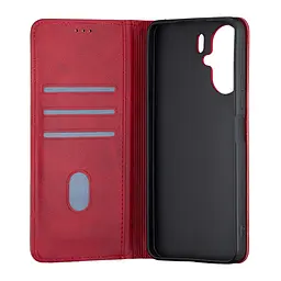 Чохол-книжка Premium Xiaomi Redmi 13C 4G/Poco C65 4G Dark Red - мініатюра 2