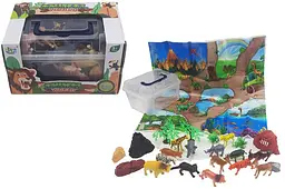 Набір ігрових фігурок дикі тварини Animal World у пластиковому кейсі 303-330 р. 19,1х13,5х11,3см