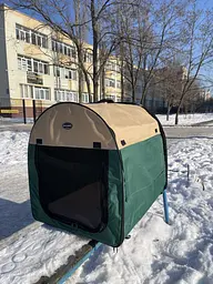 М'яка клітка-переноска для собак SenFul Pet Soft Crate SDT3008 Green з флісовим килимком та чохлом - мініатюра 5
