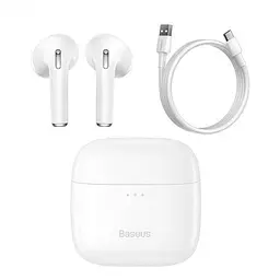 Бездротові навушники Baseus True Wireless Earphones Bowie E8, IPX5, BT5.3, DCLL, 40mAh, 350mAh, 5h, White NGE8-02 - мініатюра 5
