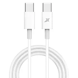 Дата кабель USB-C to USB-C 1.0m 20W CC-03W White Grand-X (CC-03W) - мініатюра 2