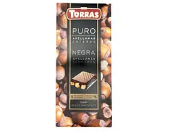 Чорний шоколад Torras з фундуком 150 г (8410342002358)