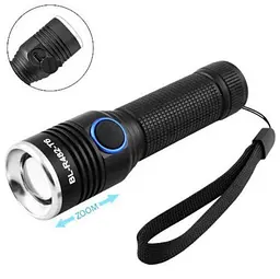 Ліхтарик ручний Bailong R842 CREE T6, Zoom, 3 режими, алюміній, акумулятор, USB, 126х30х24 - мініатюра 2