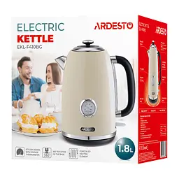 Електрочайник Ardesto Vintage Dream Strix метал 1.8 л бежевий глянцевий (EKL-F410BG) - мініатюра 3