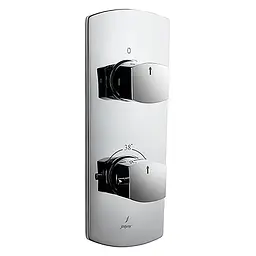 Термостат прихованого монтажу на 2 споживача Jaquar Kubix Prime KUP-CHR-35681KPM, Хром