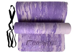 Килимок для йоги та фітнеса EasyFit s-EVA Mat 8 мм Фіолетовий - мініатюра 2