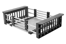 Мийка кухонна Kraft Handmade HS6545-B + кошик 650х450х230х3 мм Чорний 30412 - мініатюра 6