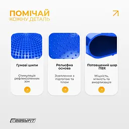 Балансувальна масажна подушка EasyFit Синій - мініатюра 4