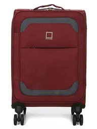 Валіза Малий (S) тканинний Ручна поклажа Airtex Worldline Tirana 608 на 4 колесах 55x35x20см 30л Бордовий - мініатюра 3