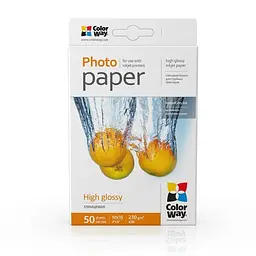 Фотопапір ColorWay глянсовий 230г/м2 10х15см 50 арк. (PG2300504R) - мініатюра 2