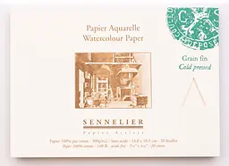 Склейка для акварелі Sennelier, 20 аркушів, холодне пресування, 300 г/м, 26x18 см - мініатюра 2