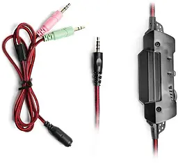 Гарнітура REAL-EL GDX-7600 Чорний/Червоний - мініатюра 7