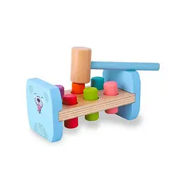 Стукачка деревянная Собачка Кролик 15х9 см Limo Toy с молотком (ID-180-D-134) - миниатюра 2