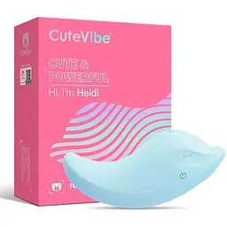 Вібратор та вакуумний стимулятор CuteVibe Heidi Blue - мініатюра 5