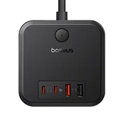 Сітчасте зарядне пристрій Baseus PowerCombo Cube Power Strip 3AC+2U+2C 30W 1.5m EU чорний E00066400117-00 - мініатюра 4