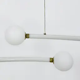 Дизайнерська латунна LED люстра з акриловими кульками Ø 80 см Line.F MJ 76-800 AB - мініатюра 3