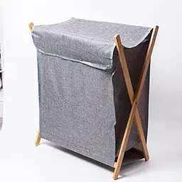 Кошик для білизни 52*30*60 см з бамбуковим каркасом Yiwu HP-41-17