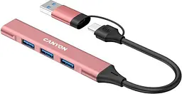 USB-C хаб Canyon DS-02 4in1 Pink (CNS-TDS02P) UA