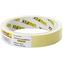 Скотч малярний Unifix 20 мм x 20 м преміум