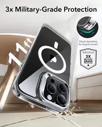 Прозорий чохол із підставкою ESR Classic Hybrid Case with Stash Stand (HaloLock) Clear для iPhone 16 Pro Max (1A7500102) - мініатюра 7