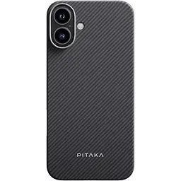 Чохол PC Pitaka with MagSafe для Apple iPhone 16 (6.1) Black / Grey - мініатюра 2
