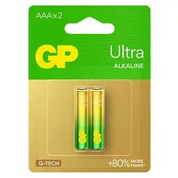 Батарейка Gp AAA LR03 ULTRA Alcaline x 2 (24AUETA21-2BC2 / 4891199027642)