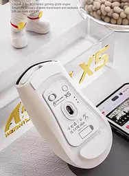 Миша бездротова Aattack SHARK X5 з акумулятором та підсвічуванням 2,4G+Bluetooth White - мініатюра 7