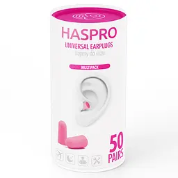 Пінні беруші для сну 50 пар HASPRO TUBE50 SNR 38 дБ Рожеві (1125-02) - мініатюра 5